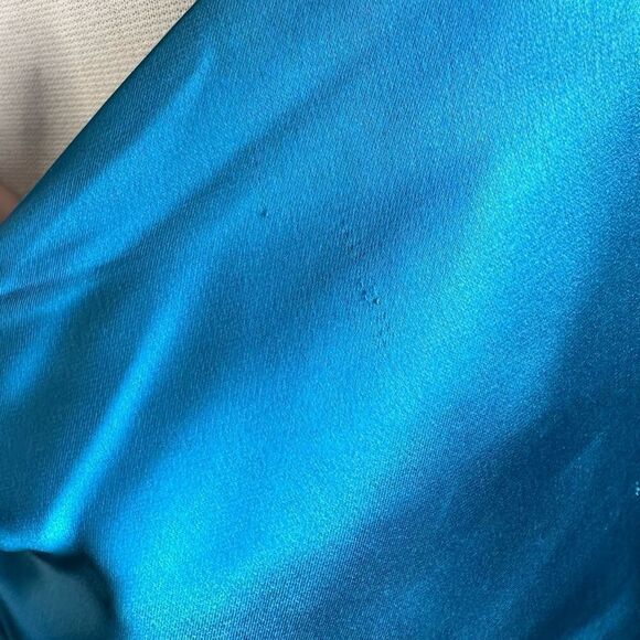 NWOT Jason Wu Ruched Front Satin V-neck Open Back Strappy Tie Shoulder Midi Slip - Picture 11 of 13